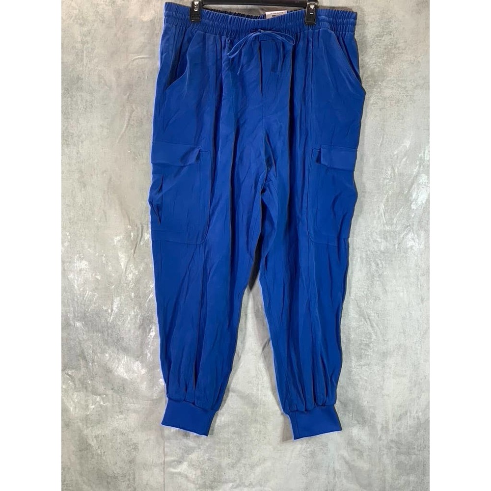 INC International Concepts Women's Blue Marine High-Rise Cargo Jogger Pants SZ M
